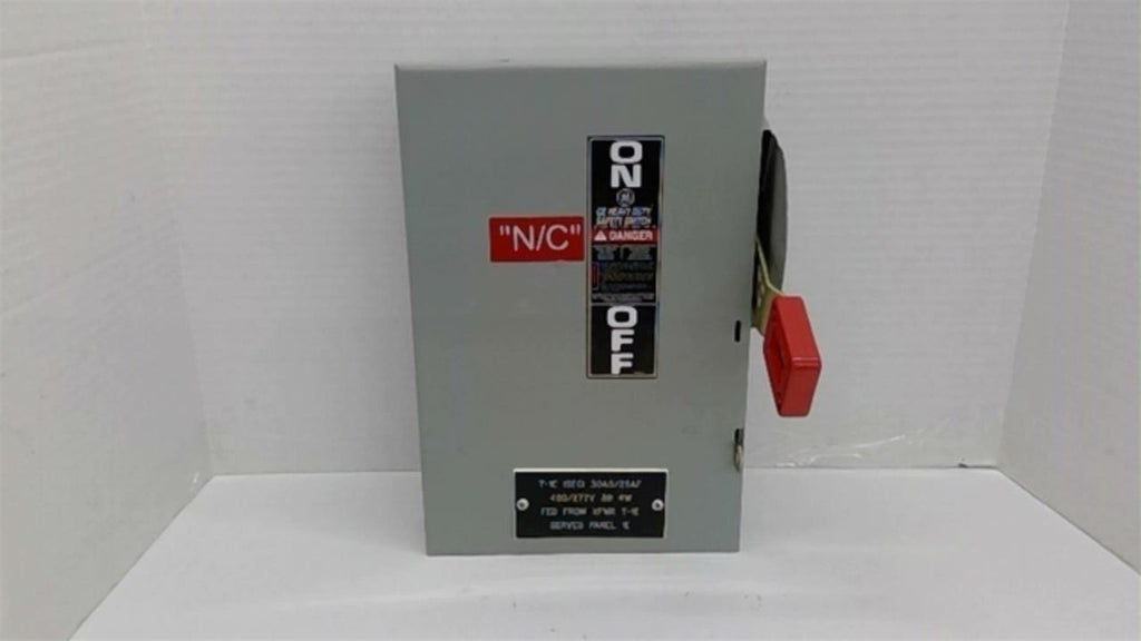 GE TH3361 Fusible Safety Switch Model 10 30A 600 Vac