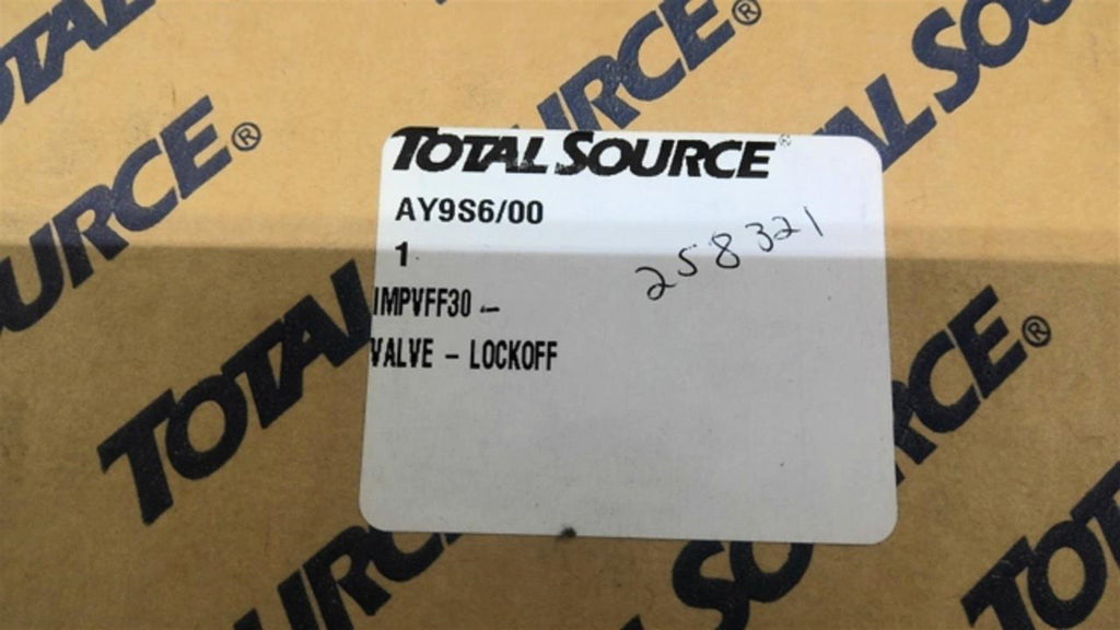 Total Source VFF30 Lock Off Valve