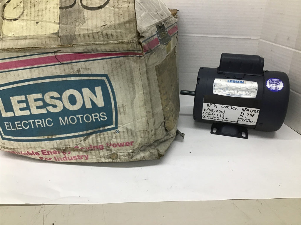 LEESON 100955.00 1/3 HP AC Motor 115-208/230V 1800 Rpm 4P Single Phase 48 FR