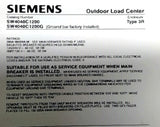 Siemens SW4040C1200 Outdoor Load Center Type 3R