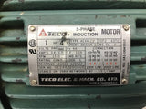 Teco AEVA CF 1 HP AC Motor 230/460V 1800 Rpm 4P 143TC 3 Phase 60HZ