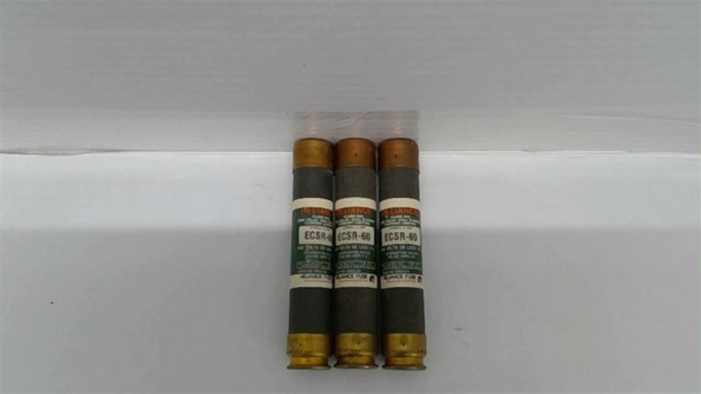 Reliance ECSR-60 Time Delay Dual Element Current Limiting Fuse 60A 600V Lot Of 2