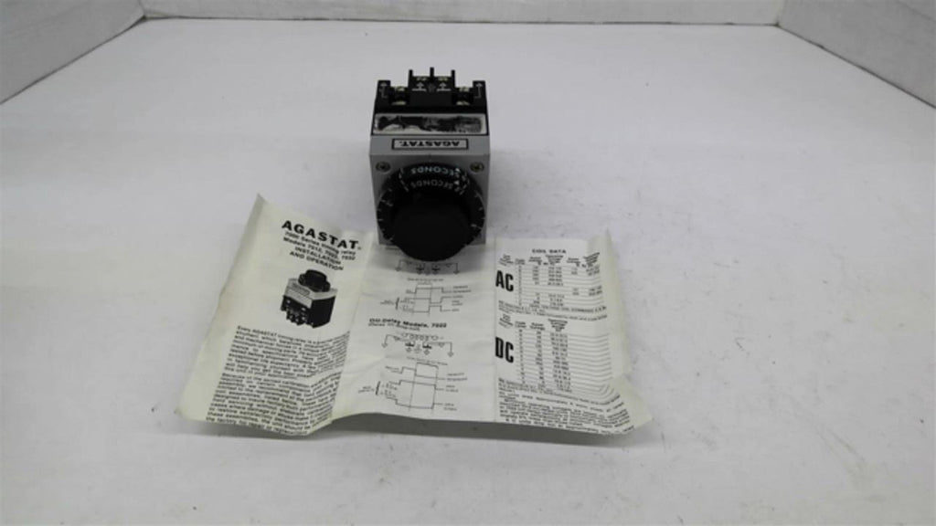 Agastat 7012MA Timer Coil Voltage 28 50 HZ Voltage Rating Highest 240 V