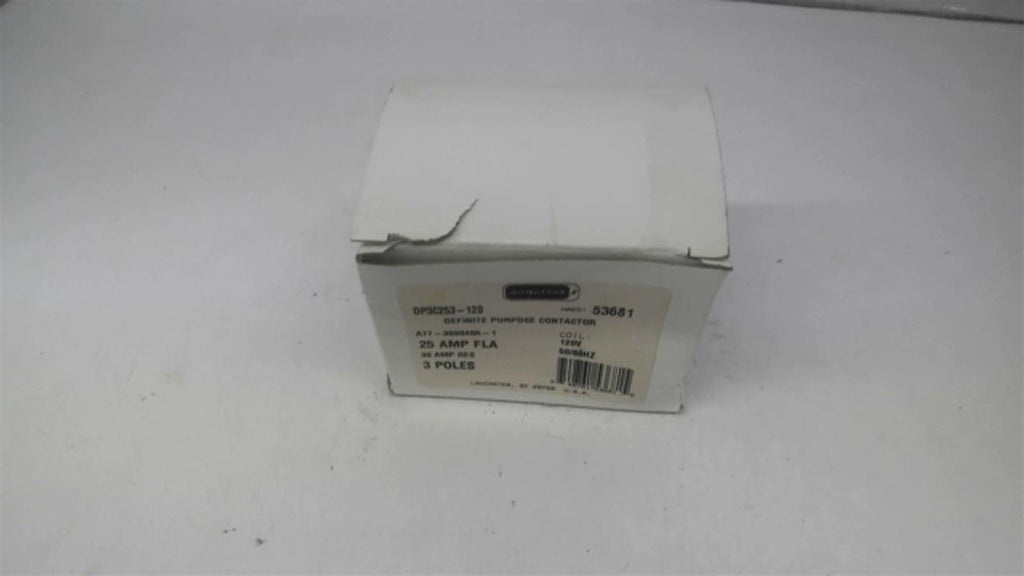 Joslyn Clark DP3C253-120 Definite Purpose Contactor 25 Amp