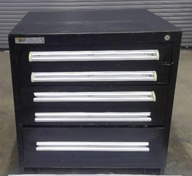 Stanley Vidmar Black 6 Drawer Cabinet