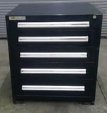 Stanley Vidmar Black 5 Drawer Cabinet