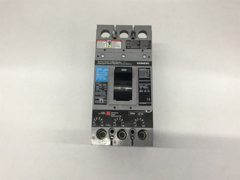Siemens FXD63B250 Circuit Breaker 250A 600V