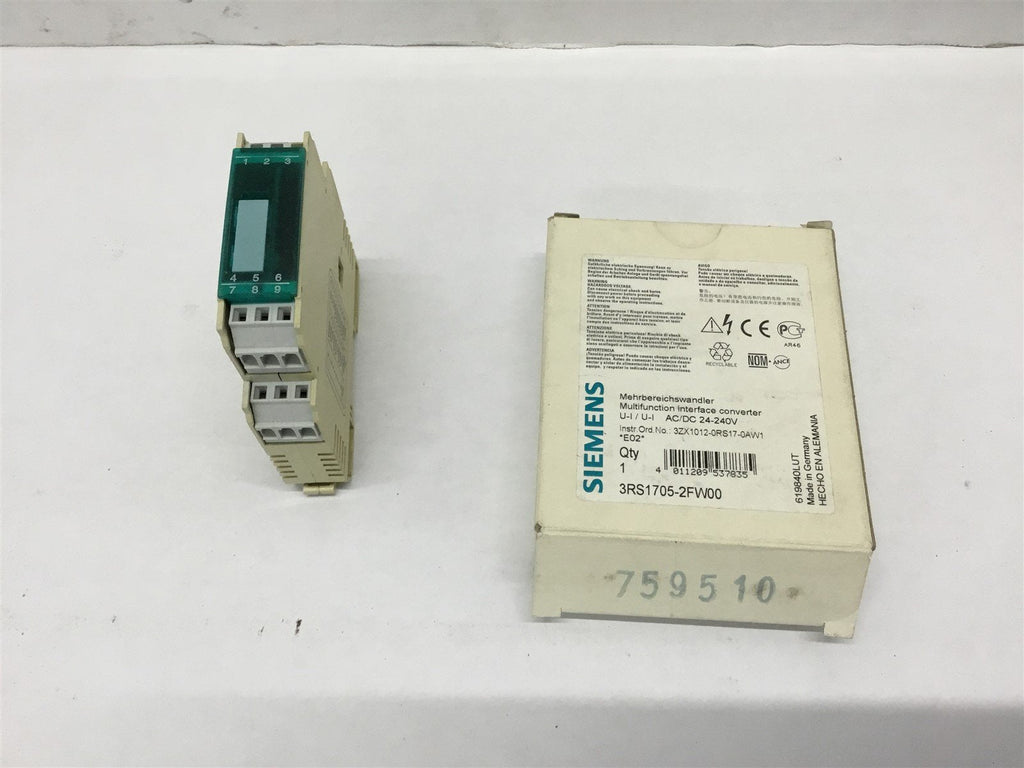 Siemens 3RS1705-2FW00 Multifunction Interface Converter