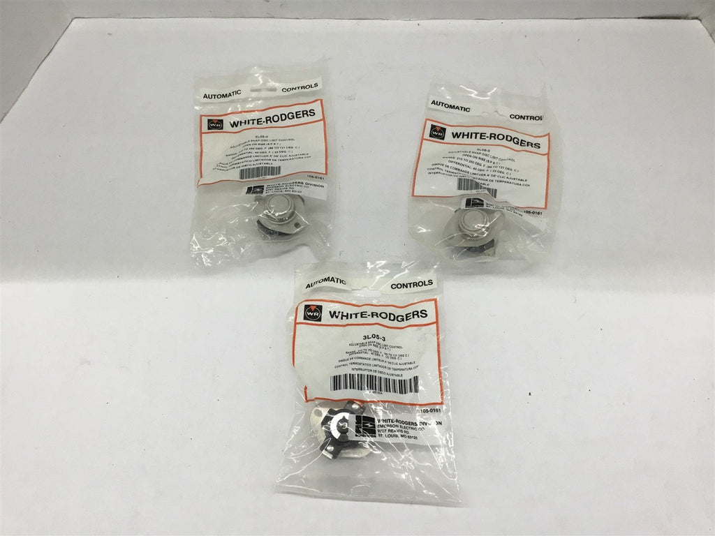 White Rodgers 3L05-3 Adjustable Snap Disc Limit Control Lot Of 3