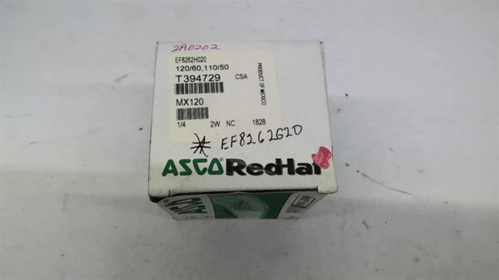 Asco Red Hat EF8262H020 Solenoid Valve 1/4" 2W 120 Volt