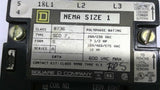 Square D 8736 SCO7 Nema Size 1 Starter 10 HP 460 Volt 120 Volt coil