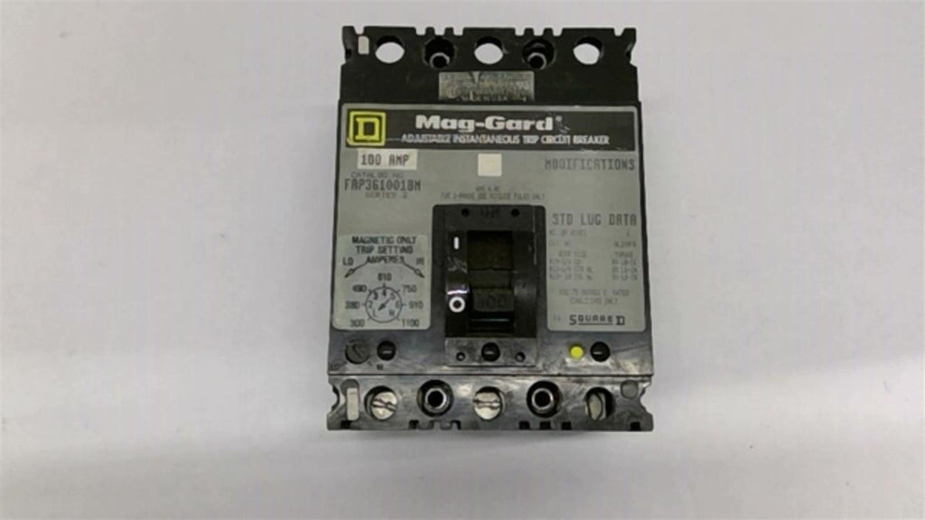 Square D FAP3610018M Mag-Gard Circuit Breaker 100A