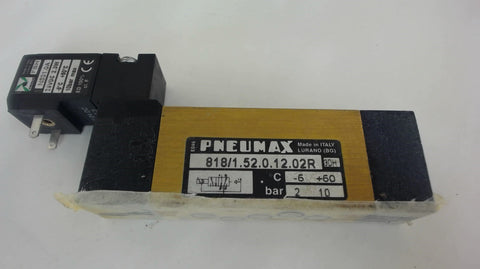 Pneumax 818/1.52.0.12.02R 3Dh Solenoid Valve, -5 °C +50 °C, 2-10 Bar
