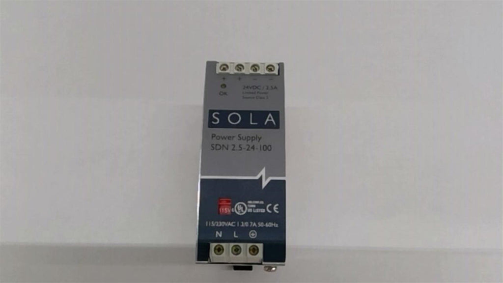 Sola SDN2.5-24-100 Power Supply 24 VDC 2.5 Amp