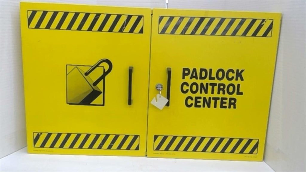 Lab Safety Supply Double Door Padlock Control Center Cabinet