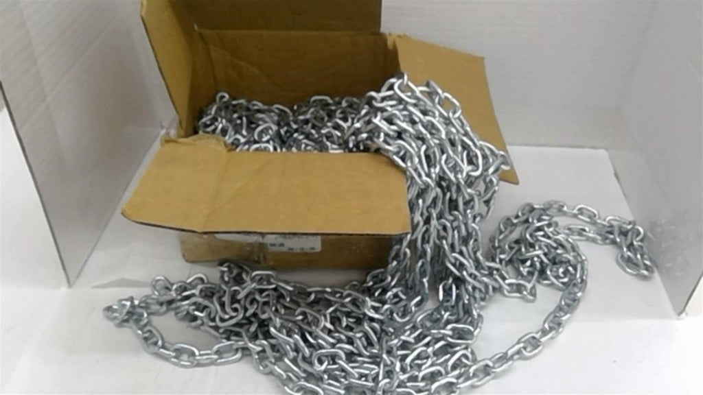 54131 Steel-Plated-Zinc Clear Chain 2/0-100'Ctn Working Load Limit 545 lbs NIB