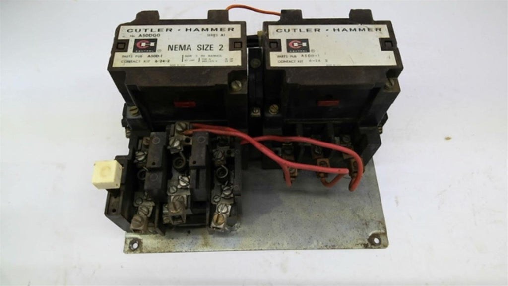 Cutler Hammer A50DG0 Nema Size 2 Reversing Starter 25 HP 460 Volt 45 Amp