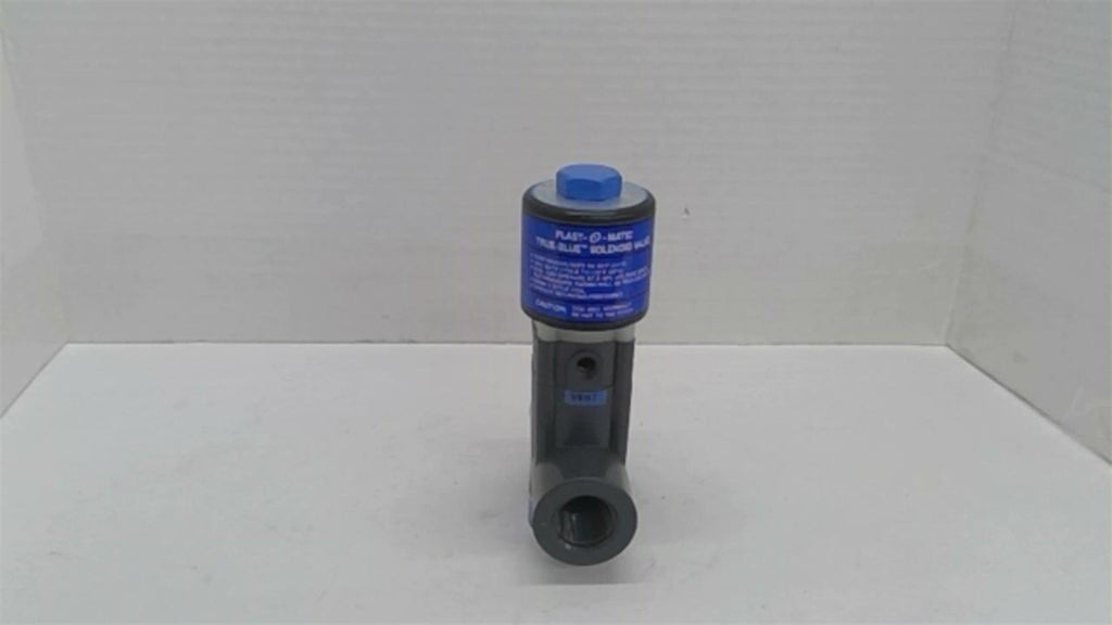 Plast-O-Matic EASMT5V16W20 True Blue Solenoid Valve With Tube
