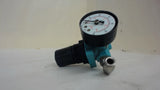 WILKERSON R00-01-000 REGULATOR WITH GAUGE AND FITTINGS, 0-60 PSI