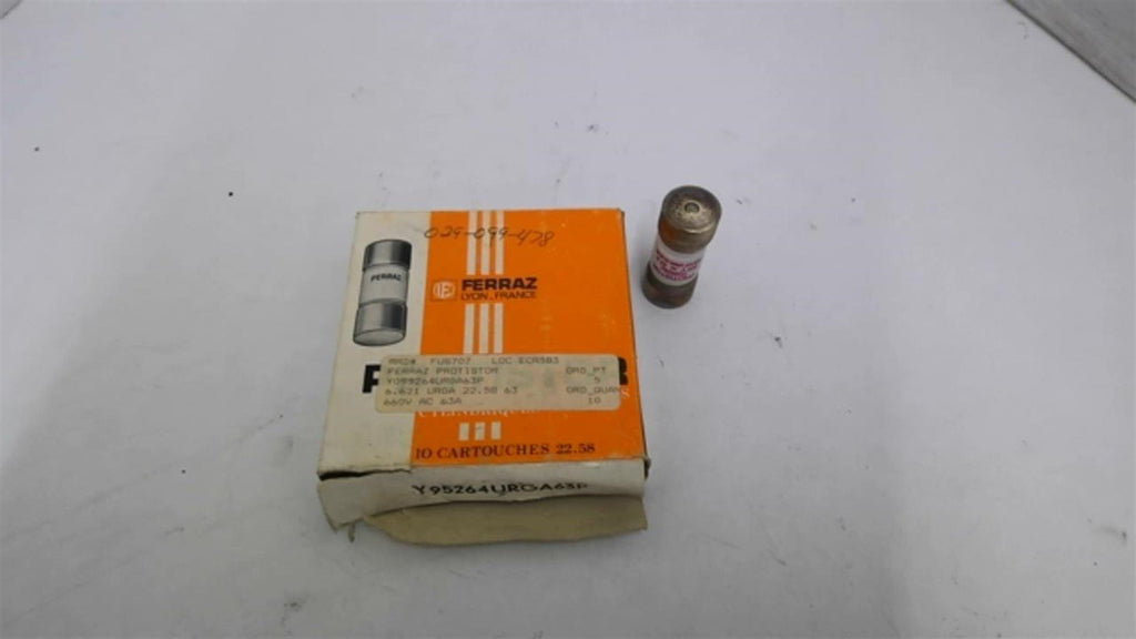 Ferraz Y95264URGA63P 63 Amp 600 Volts Fuse Lot of 10
