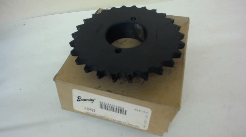 BROWNING H40H26 ROLLER CHAIN SPROCKET, 40 CHAIN, 26 TEETH, USES H BUSHING