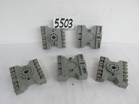 5 Dayton Relay Socket Bases 6X156E 10A 300Vac 92620C-E