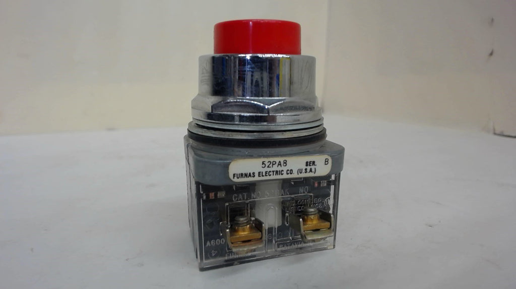 FURNAS 52PA8 RED PUSH BUTTON, SERIES B