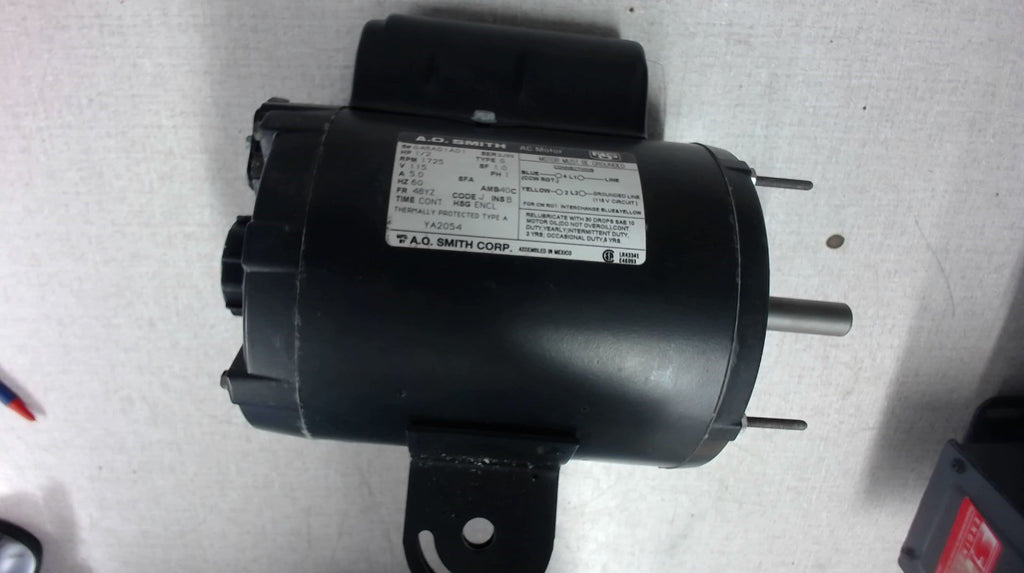 A.O. SMITH, G48A01A01, 1/2HP, 1725 RPM, 4P, 115 VOLTS, 48YZ FRAME, AC MOTOR