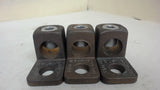 LOT OF 3 BURNDY 4/0-500 LUG CONNECTORS, KA34