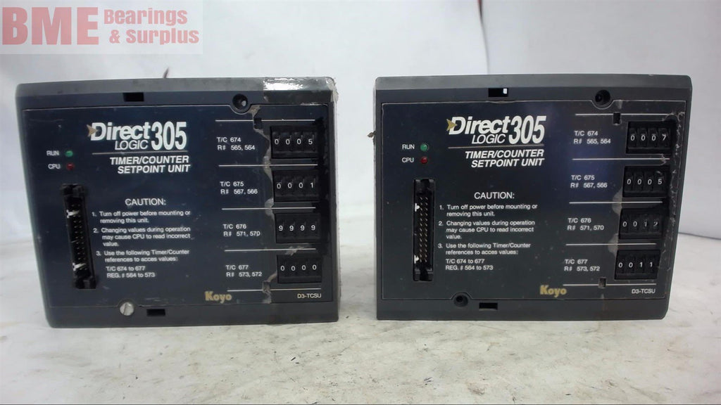 LOT OF 2---DIRECT LOGIC 305 D3-TCSU TIMER/COUNTER SETPOINT UNIT