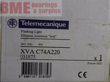 TELEMECANIQUE FLASHING LIGHT XVA-C74A220 230V/50HZ RED COLOR LENS