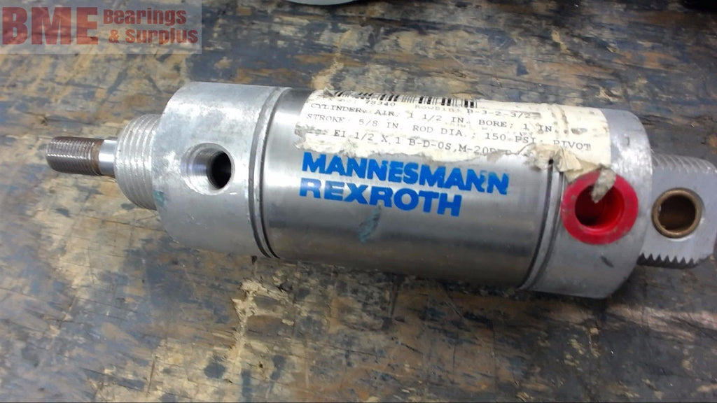 Rexroth B-D-0S Pneumatic Cylinder, 1 1/2" Bore, 1" Stroke, 150 Psi