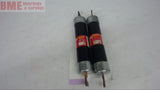 LOT OF 2 FUSETRON FRS-R-100 DUAL ELEMENT TIME DELAY FUSE 100 AMP, 600 VOLTS