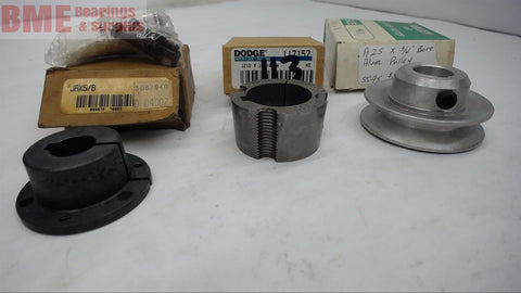 LOT OF ASSORTED BUSHINGS / PULLEYS