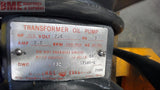 GENERAL ELECTRIC TRANSFORMER OIL PUMP DWG 14ZC9112P32 1/2 HP, 230 V,