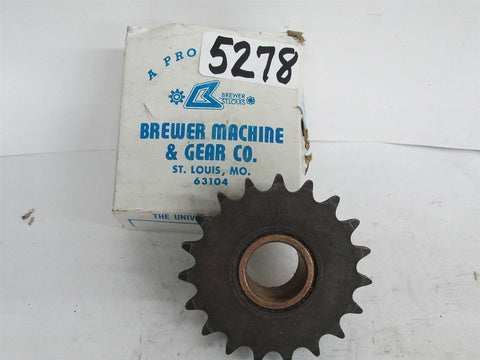 BREWER MACHINE & GEAR IDLER SPROCKET  40B1915/16 , BRONZE BUSHING BEARING   NEW