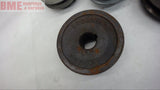 LOT OF 4 ASSORTED 3/4" BORE SINGLE GROOVE PULLEYS