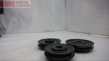 LOT OF 3 -- 3/4" BORE SINGLE GROOVE PULLEYS, VARIOUS BRANDS