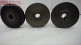 LOT OF 3-- SINGLE GROOVE PULLEYS 3/4" BORE, 3-1/2" OD, 1/2" WIDTH