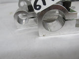 12 PIECES - TOTAL ALUMINUM HANGERS - 3/8" OVAL MOUNTING HOLES-  4 7/8" & 5 1/2"L
