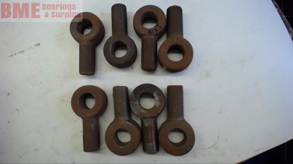 LOT OF 8 1" EYE BOLT 1-14 THREADS