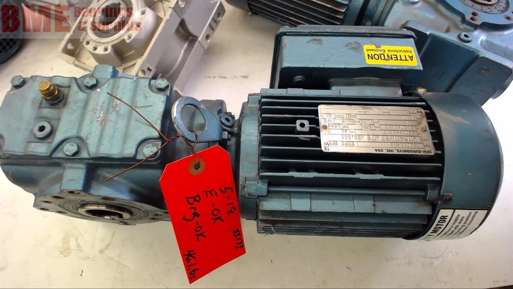 SEW EURODRIVE DFT80K4-KS GEARMOTOR, .75 HP, 230/460 VOLTS, 47.32:1 RATIO