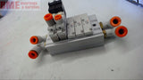 SMC VQZ115 5LO-CP VALVE  WITH 3 SMC VVQZ100 10A-5 MOUNTED ON MANIFOLD
