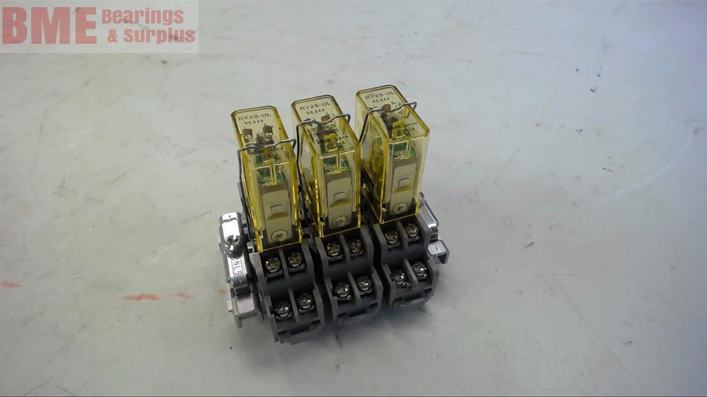 LOT OF 3-- RY2S-UL RELAYS WITH BLOCK 24 VDC COIL