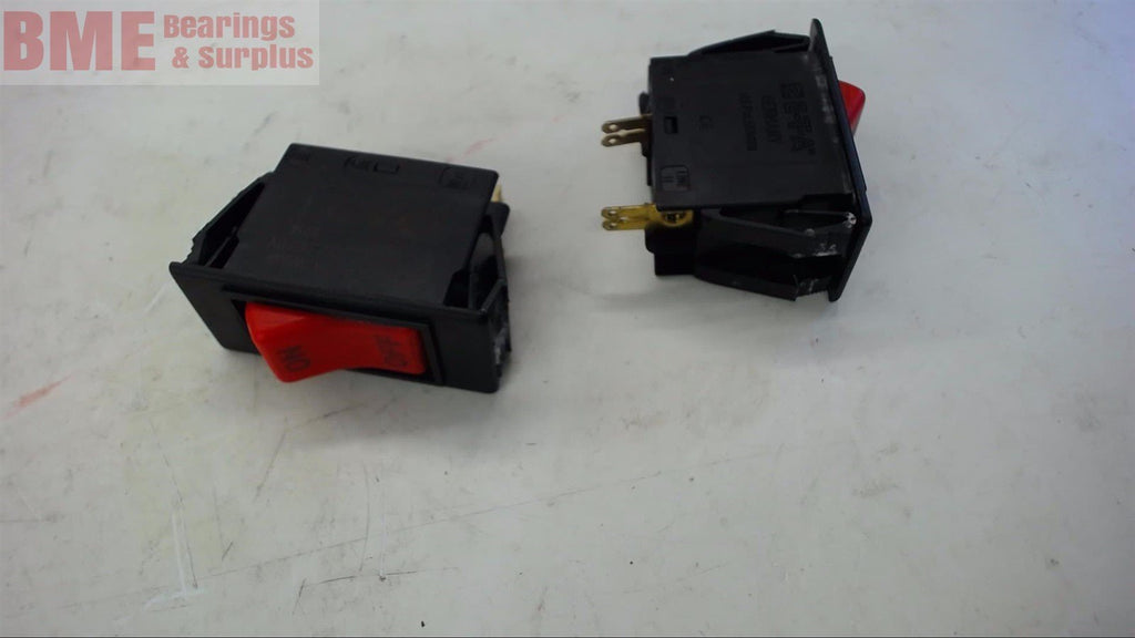 LOT OF 2-  ETA 3120-F311-P7T1-W04F, 2 AMP,  AC 240V, DC 50V ON/OFF ROCKER SWITCH
