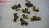 LOT OF 9 ASSORTED BRASS FITTINGS VARIOUS SIZES