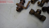 LOT OF 9 ASSORTED BRASS FITTINGS VARIOUS SIZES