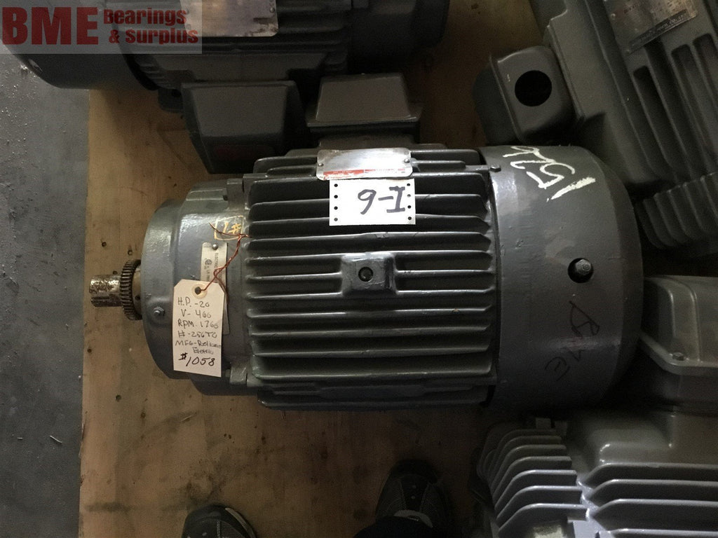 RELIANCE 7519148-001 20 HP AC MOTOR 1760 RPM, 4P, 256TC FRAME, 3 PHASE
