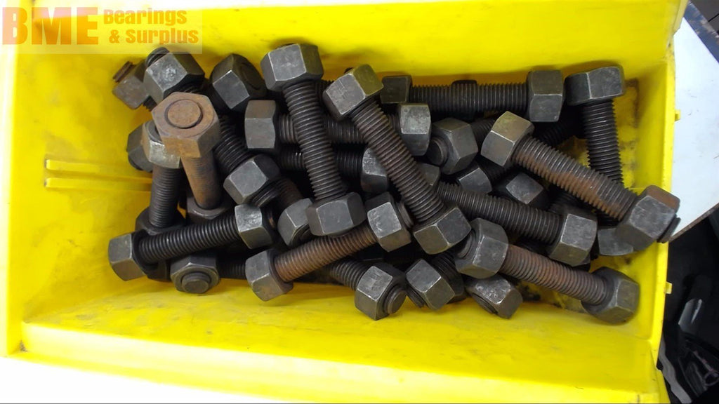 LOT OF ABOUT 40 BOLTS W/ NUTS 3/4-10 X 4-1/2"