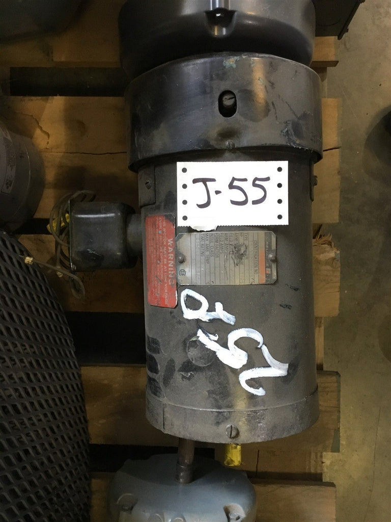 RELIANCE T56G3205M 1/2 HP DC MOTOR 90 ARM, VOLTS, 50/100 F VOLTS, 1725 RPM, 56HC